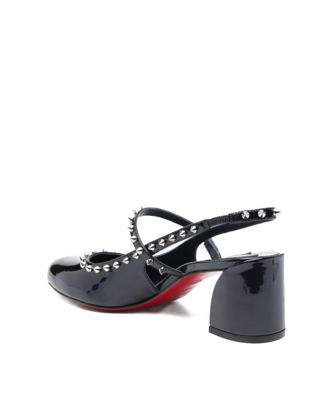 CHRISTIAN LOUBOUTIN Синие туфли из лакированной кожи, фото 2