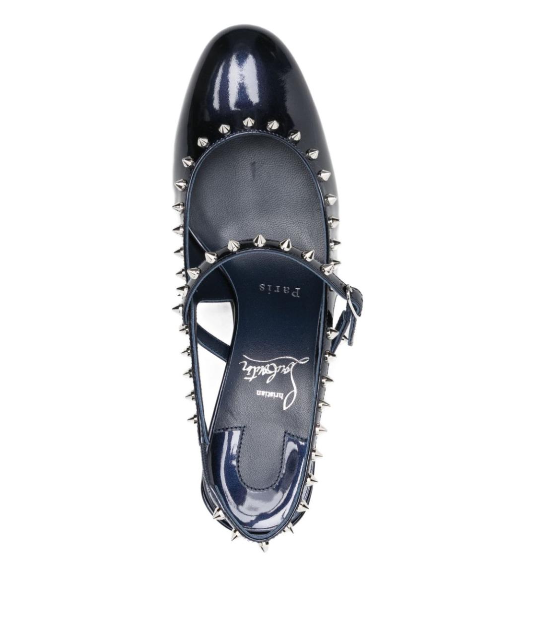 CHRISTIAN LOUBOUTIN Синие туфли из лакированной кожи, фото 4