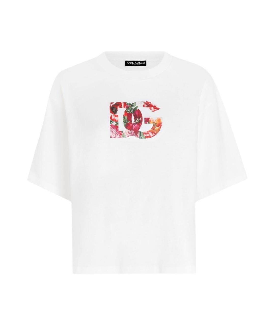 DOLCE&GABBANA Белая хлопковая футболка, фото 1