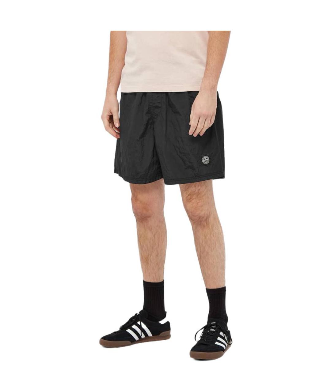 STONE ISLAND Черные шорты, фото 2