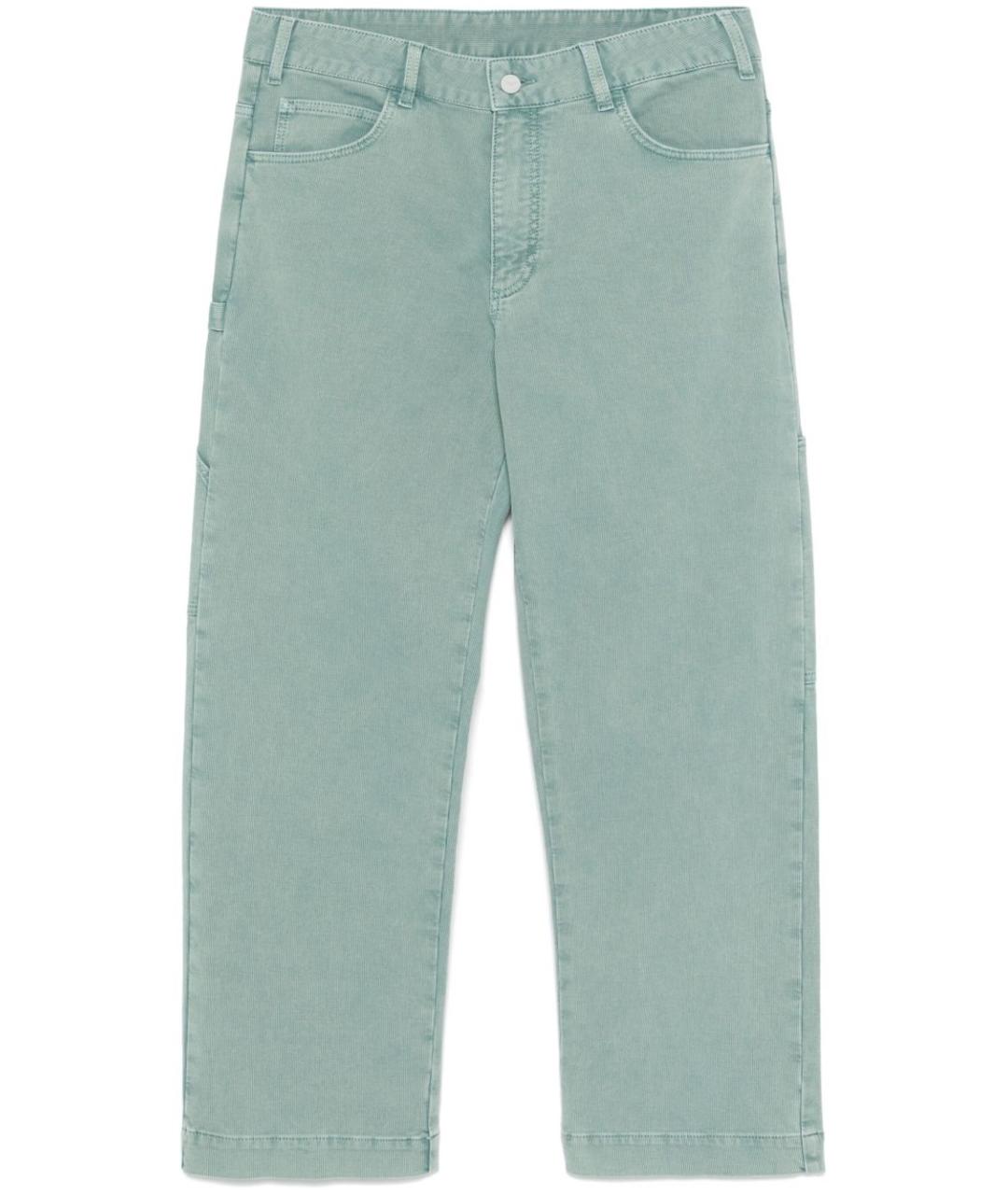 EMPORIO ARMANI Голубые хлопковые прямые джинсы, фото 1