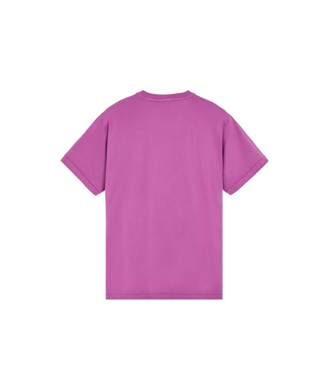 STONE ISLAND Фиолетовая хлопковая футболка, фото 2