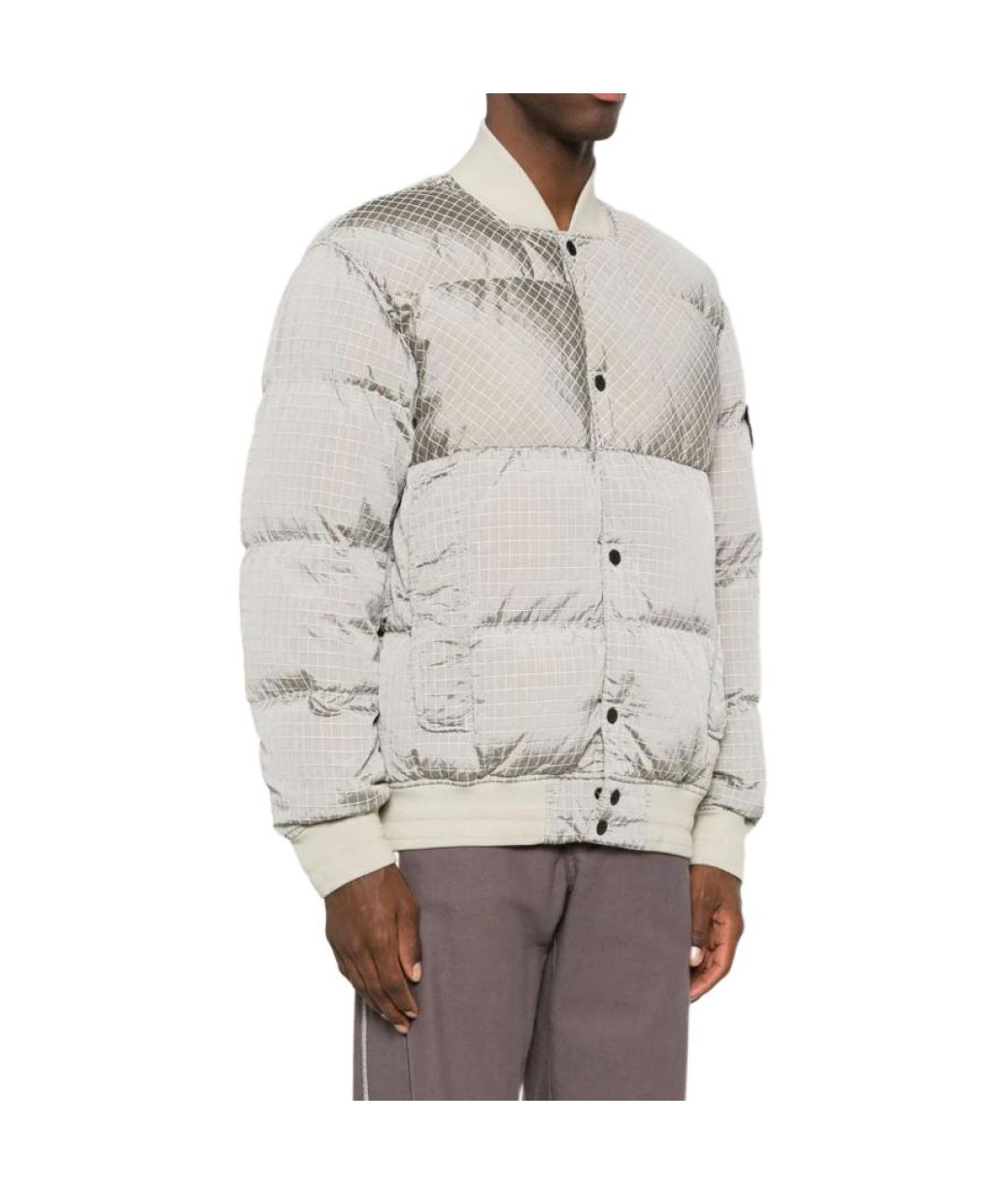 STONE ISLAND Серый пуховик, фото 4