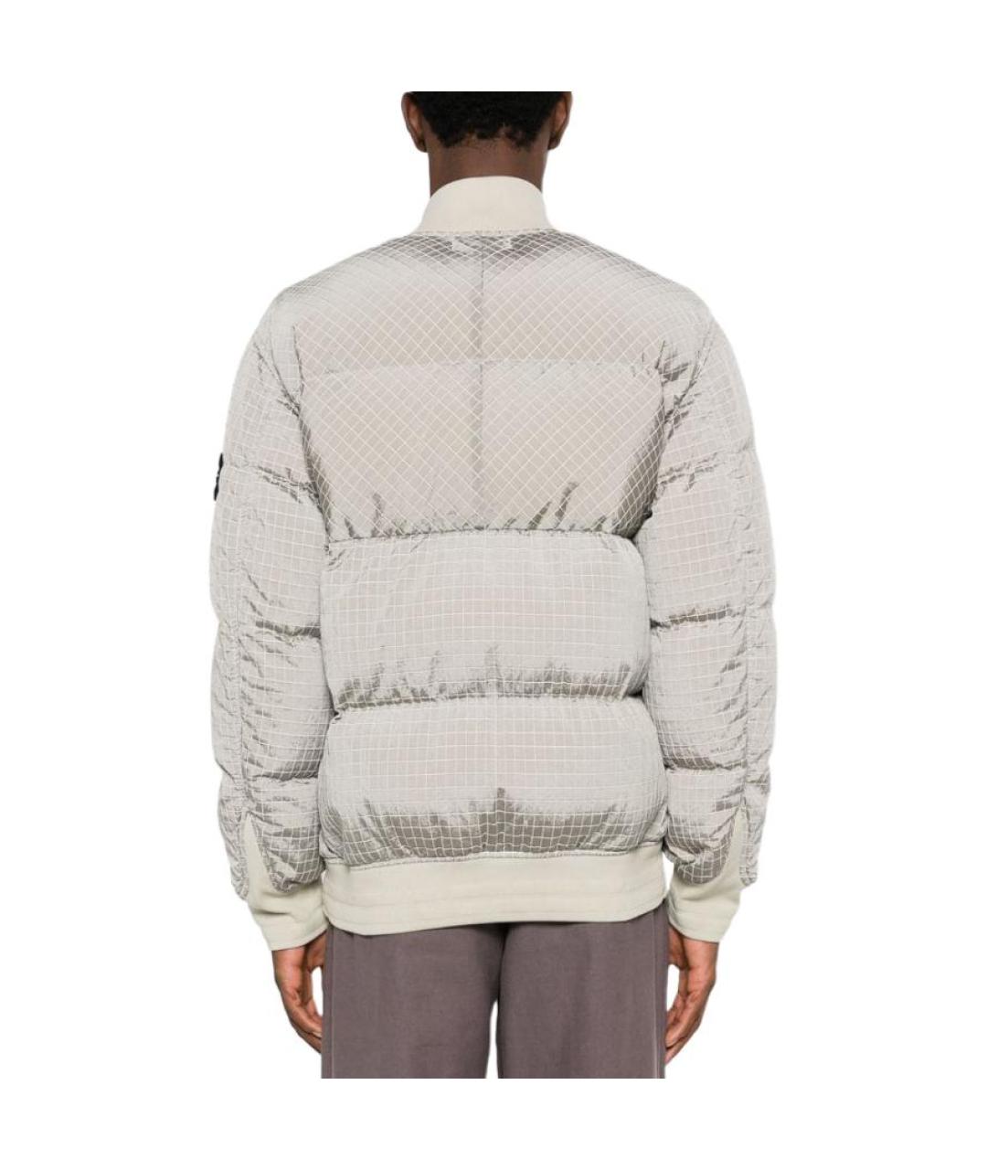 STONE ISLAND Серый пуховик, фото 5