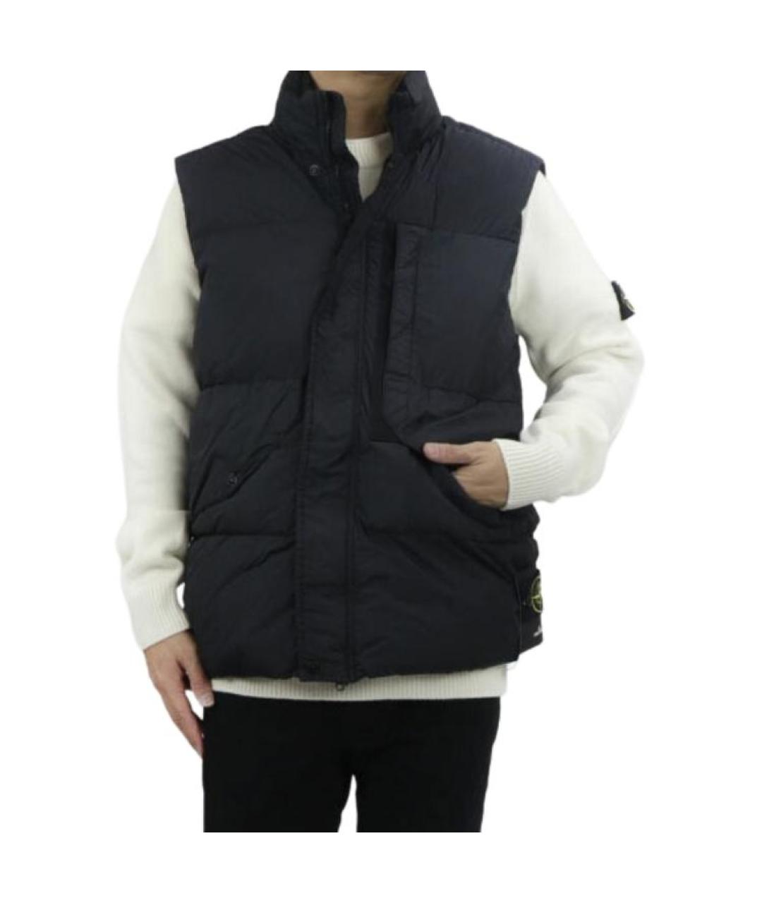 STONE ISLAND Черный жилет, фото 4