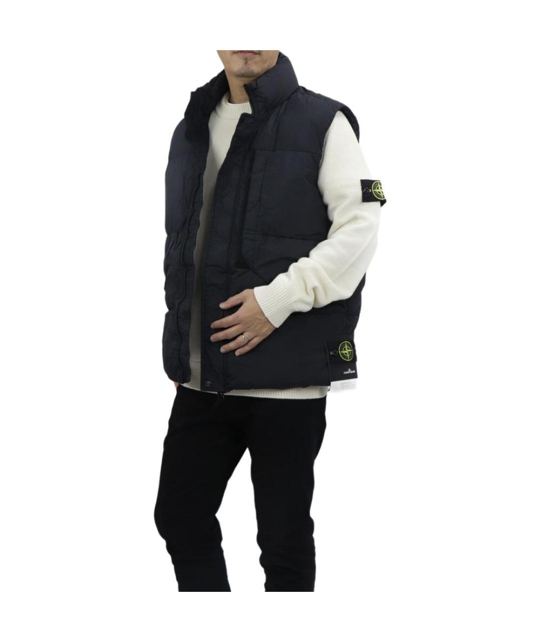 STONE ISLAND Черный жилет, фото 5