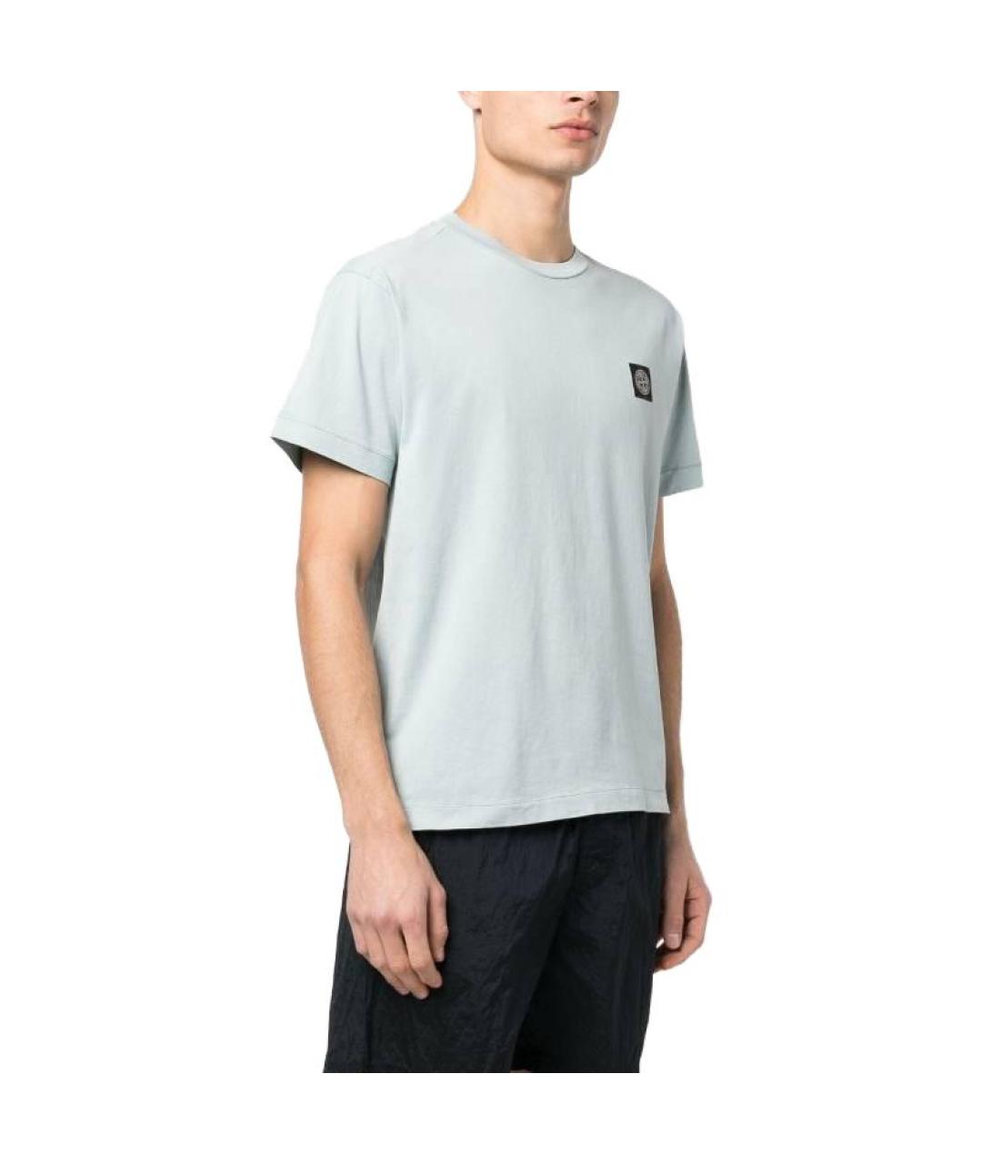 STONE ISLAND Голубая футболка, фото 4