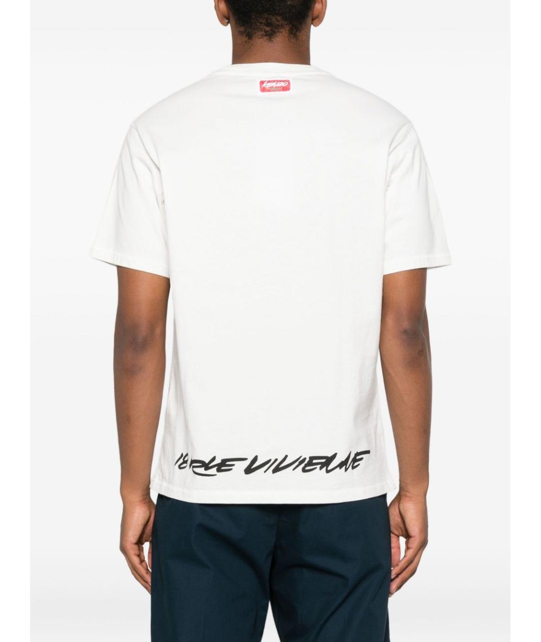 KENZO Белая хлопковая футболка, фото 2