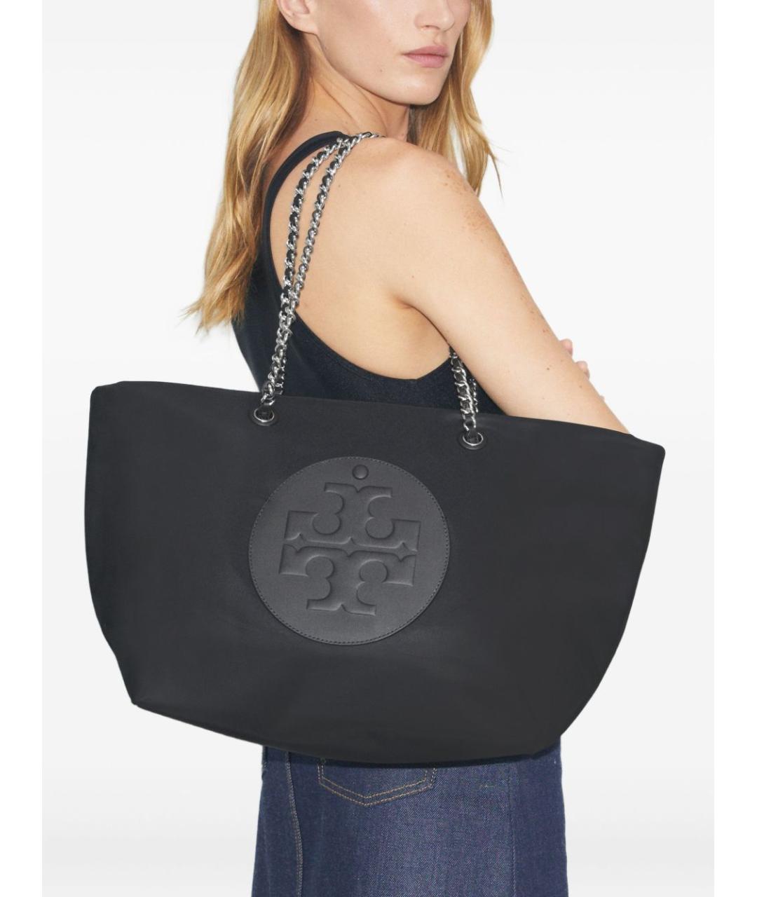 TORY BURCH Черная синтетическая сумка тоут, фото 3