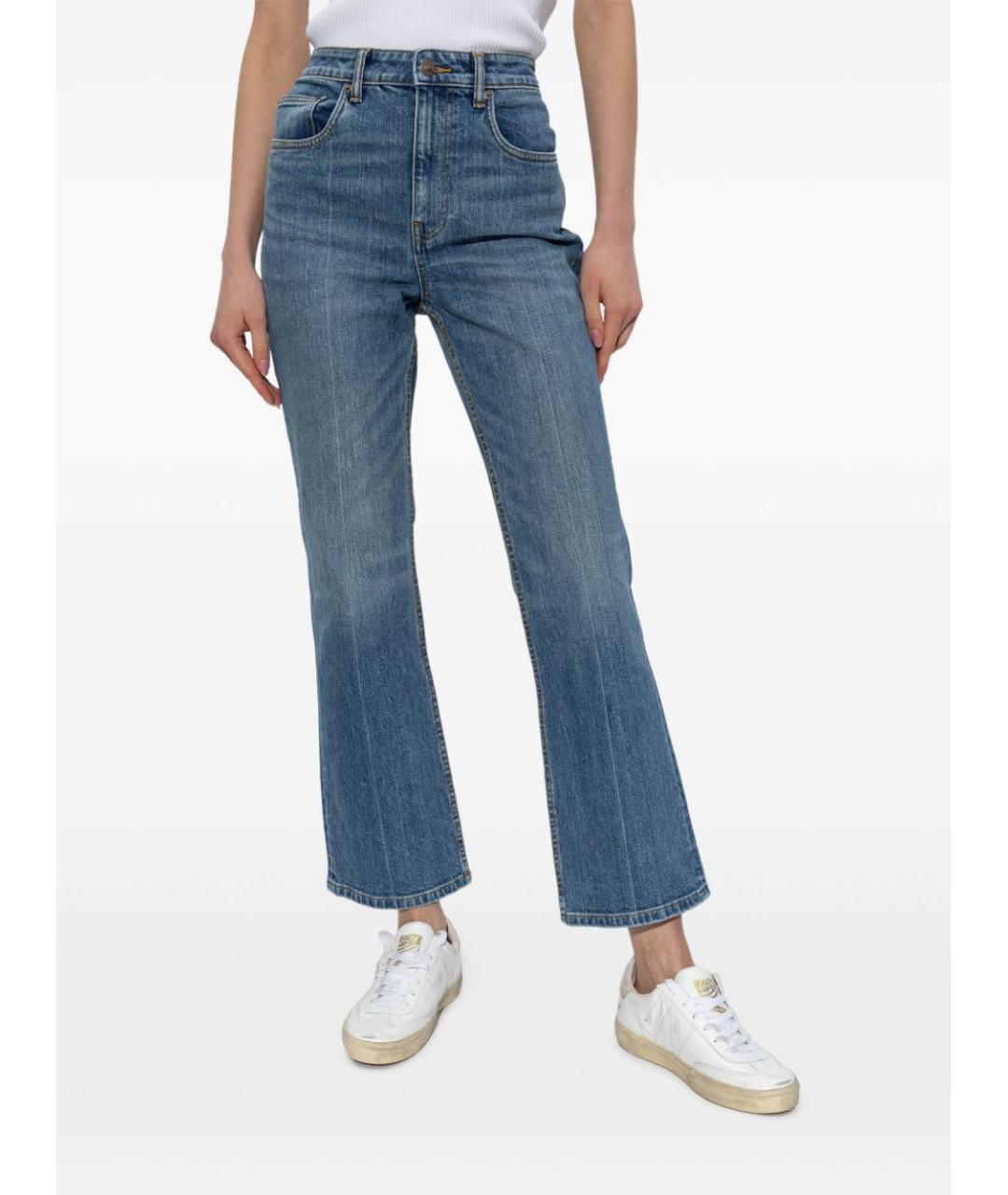 TORY BURCH Синие хлопковые прямые джинсы, фото 4