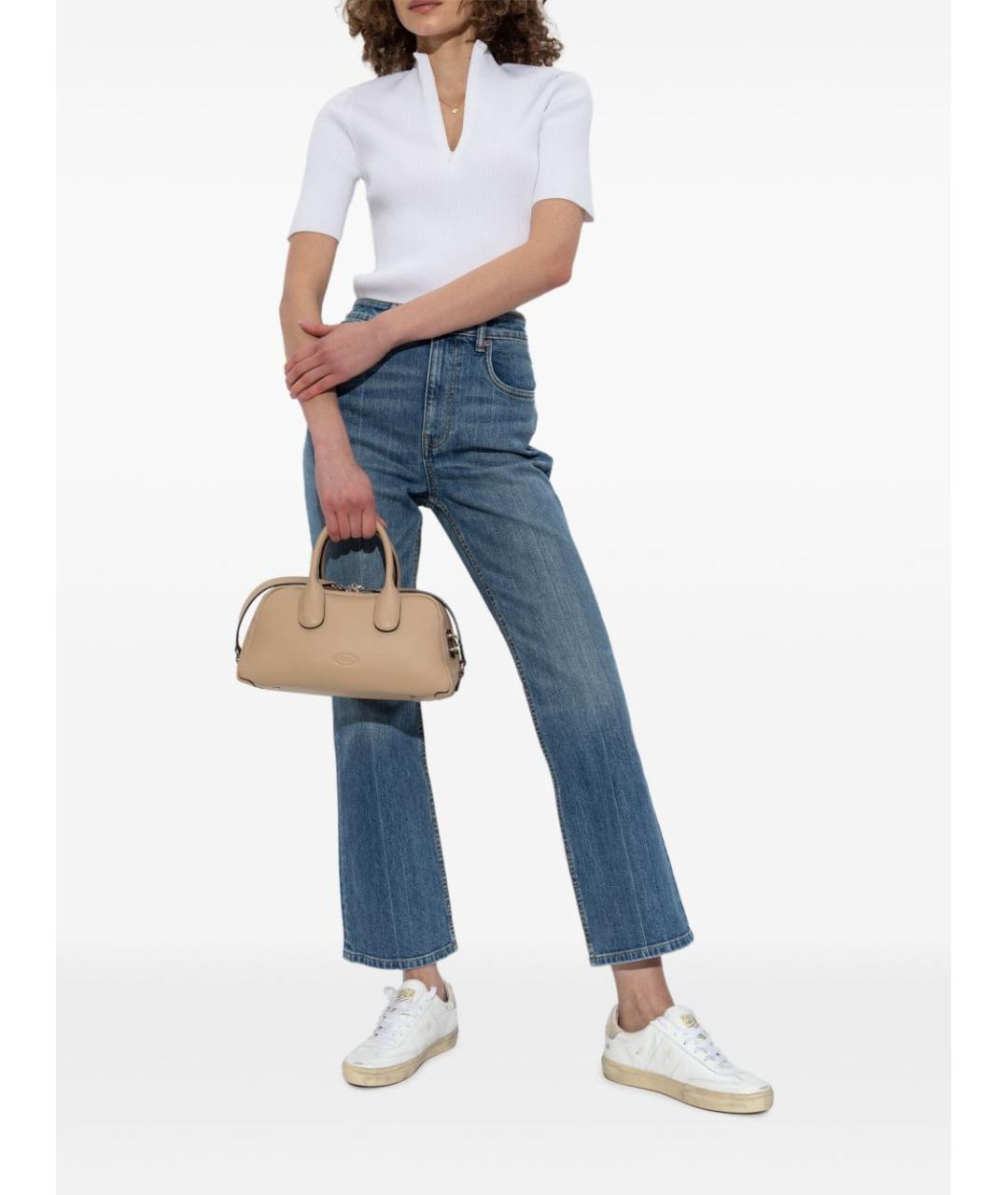 TORY BURCH Синие хлопковые прямые джинсы, фото 2
