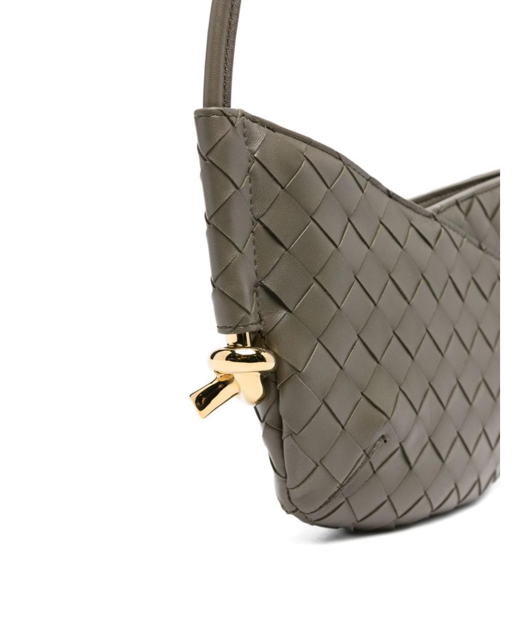 BOTTEGA VENETA Зеленая кожаная сумка через плечо, фото 2