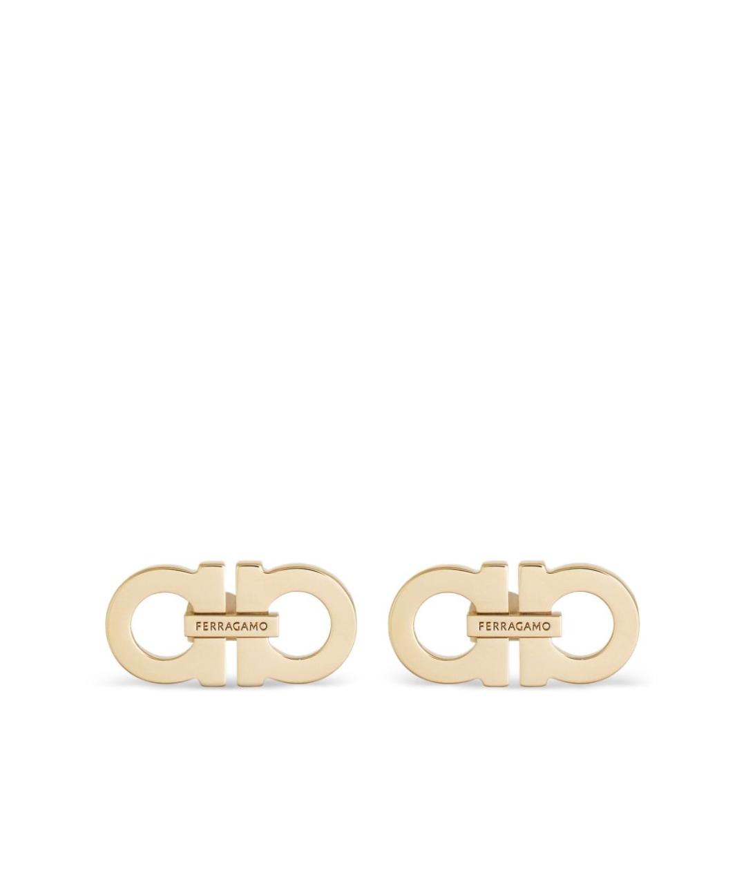FERRAGAMO Золотые латунные серьги, фото 1