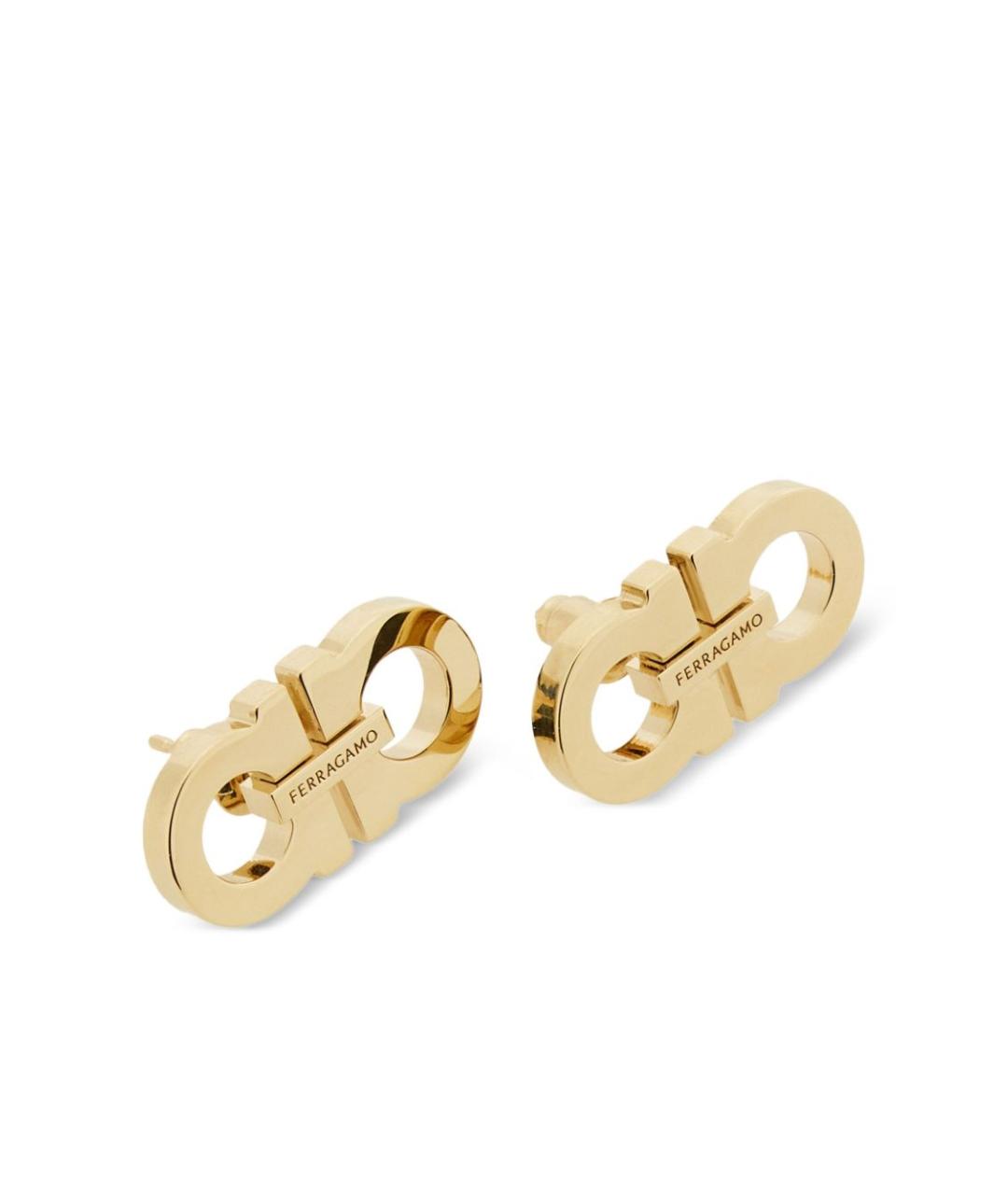 FERRAGAMO Золотые латунные серьги, фото 5