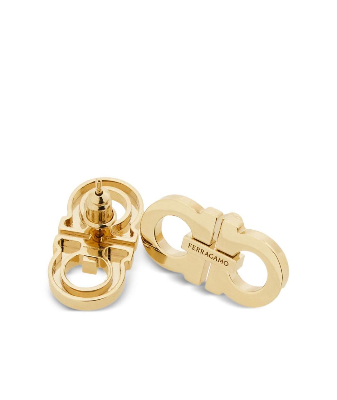 FERRAGAMO Золотые латунные серьги, фото 3