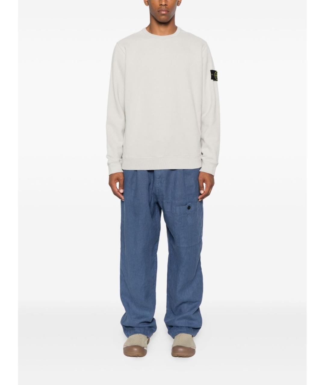 STONE ISLAND Серый хлопковый джемпер / свитер, фото 5