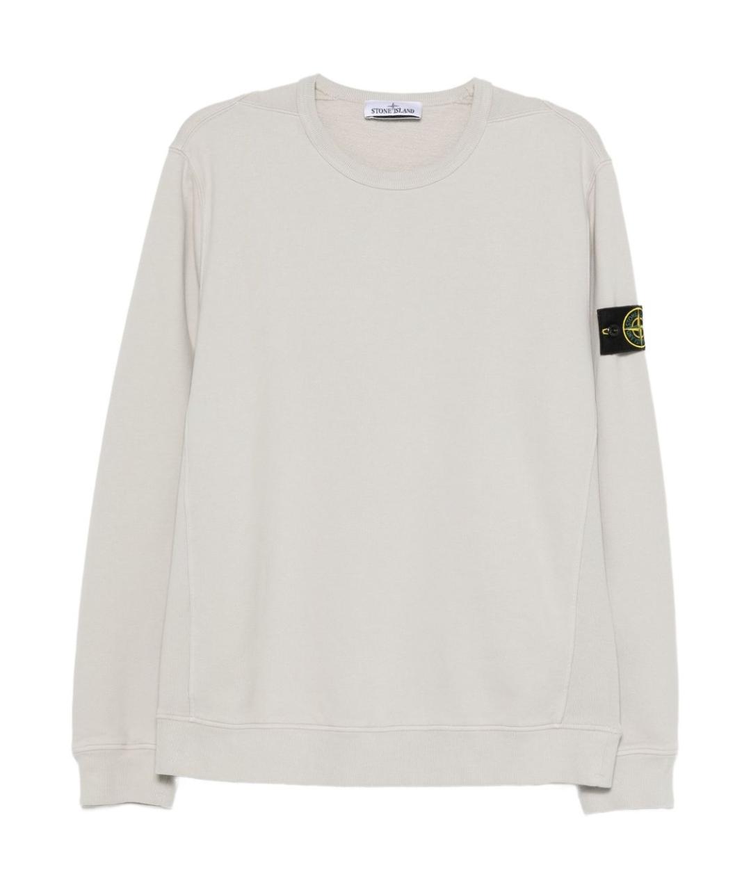 STONE ISLAND Серый хлопковый джемпер / свитер, фото 1