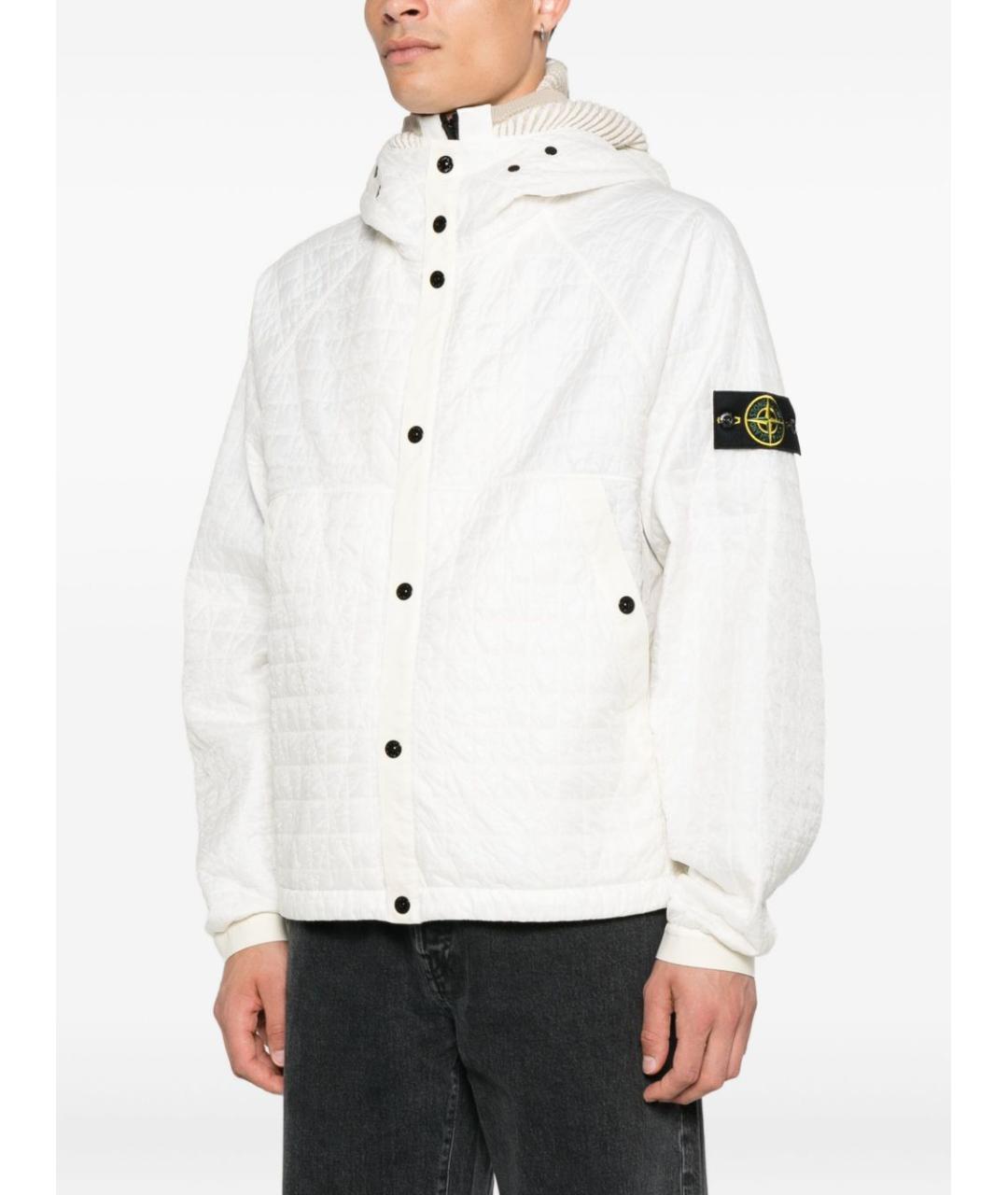 STONE ISLAND Белая полиамидовая куртка, фото 4
