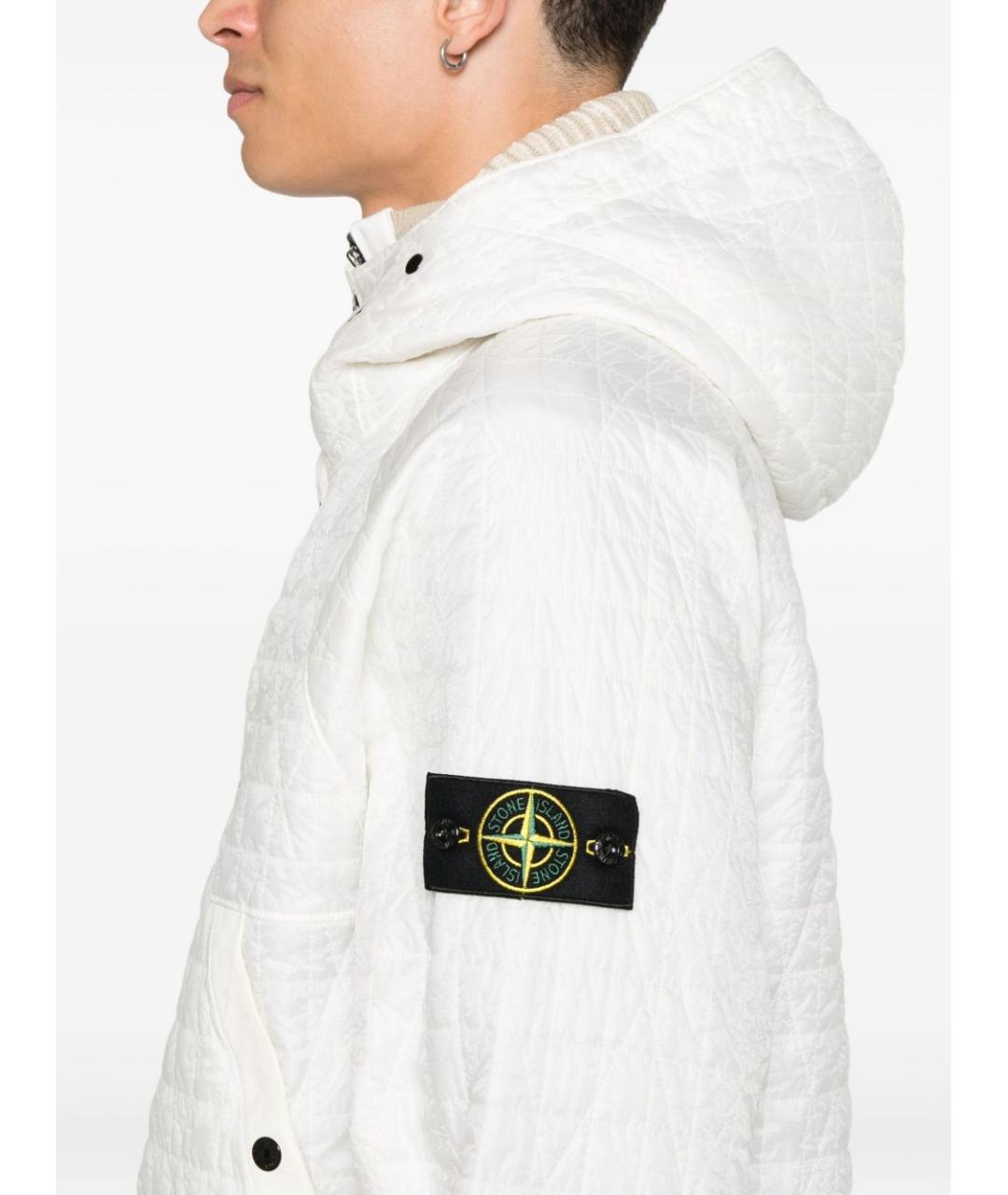 STONE ISLAND Бежевая полиамидовая куртка, фото 2
