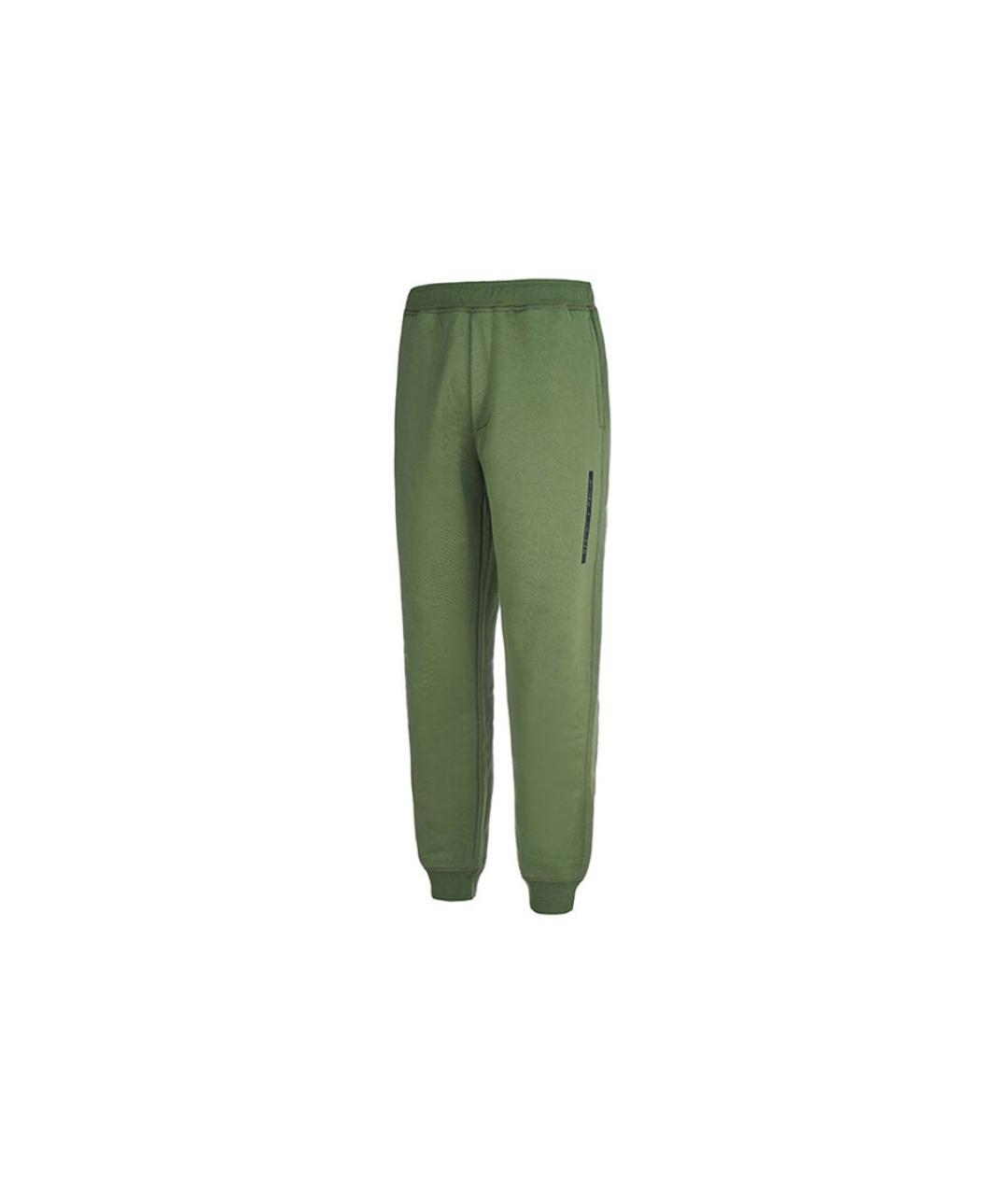 STONE ISLAND Зеленые хлопковые повседневные брюки, фото 3