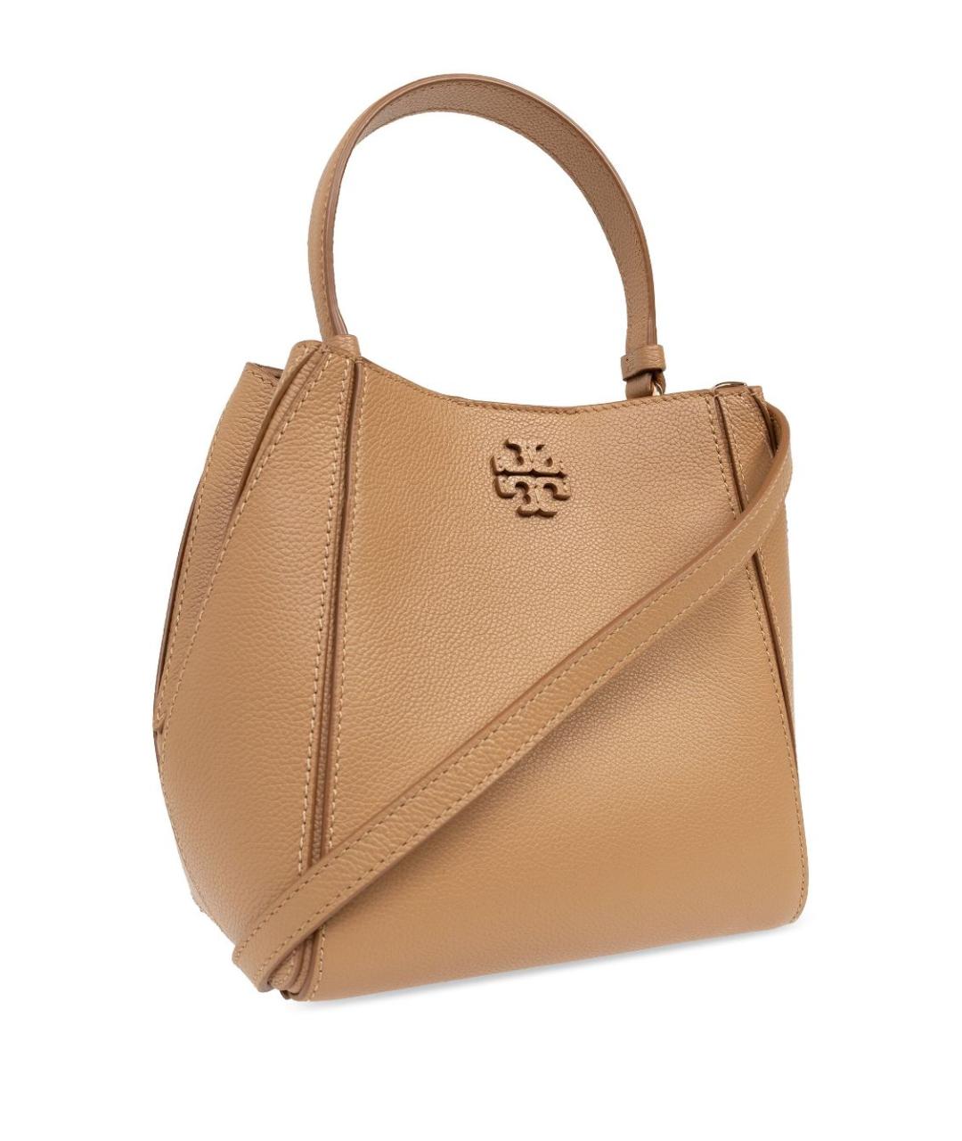 TORY BURCH Бежевая кожаная сумка тоут, фото 4