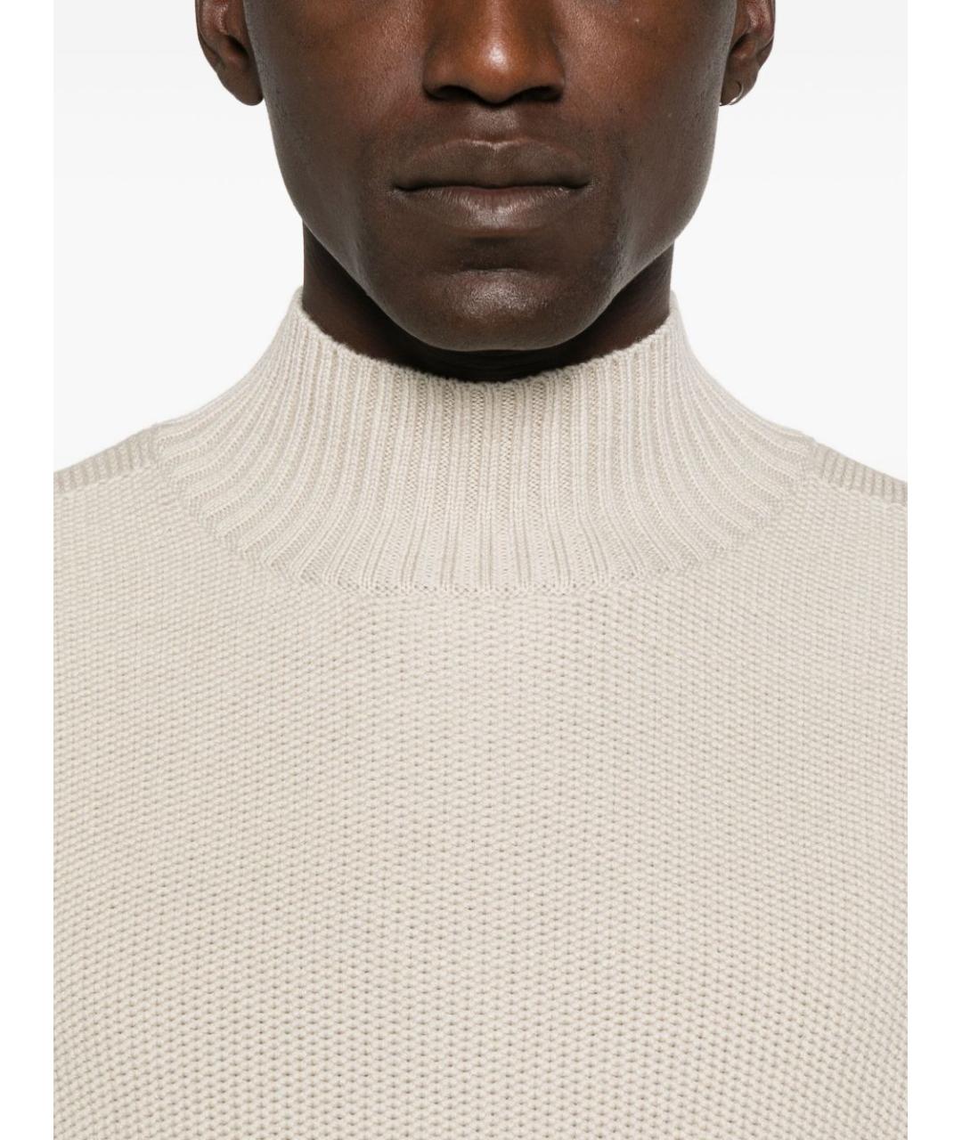 EMPORIO ARMANI Бежевый джемпер / свитер, фото 4