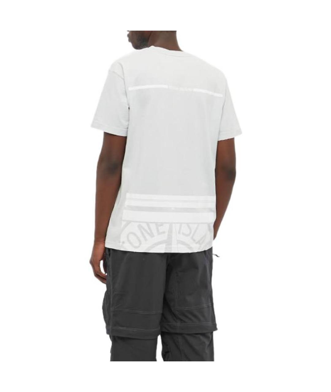 STONE ISLAND Серая хлопковая футболка, фото 4