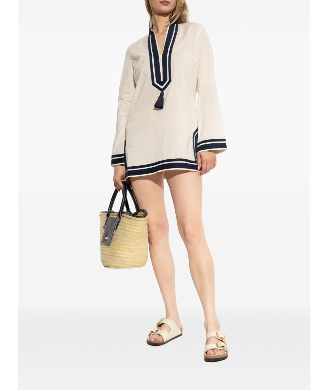 TORY BURCH Бежевое хлопковое платье, фото 2