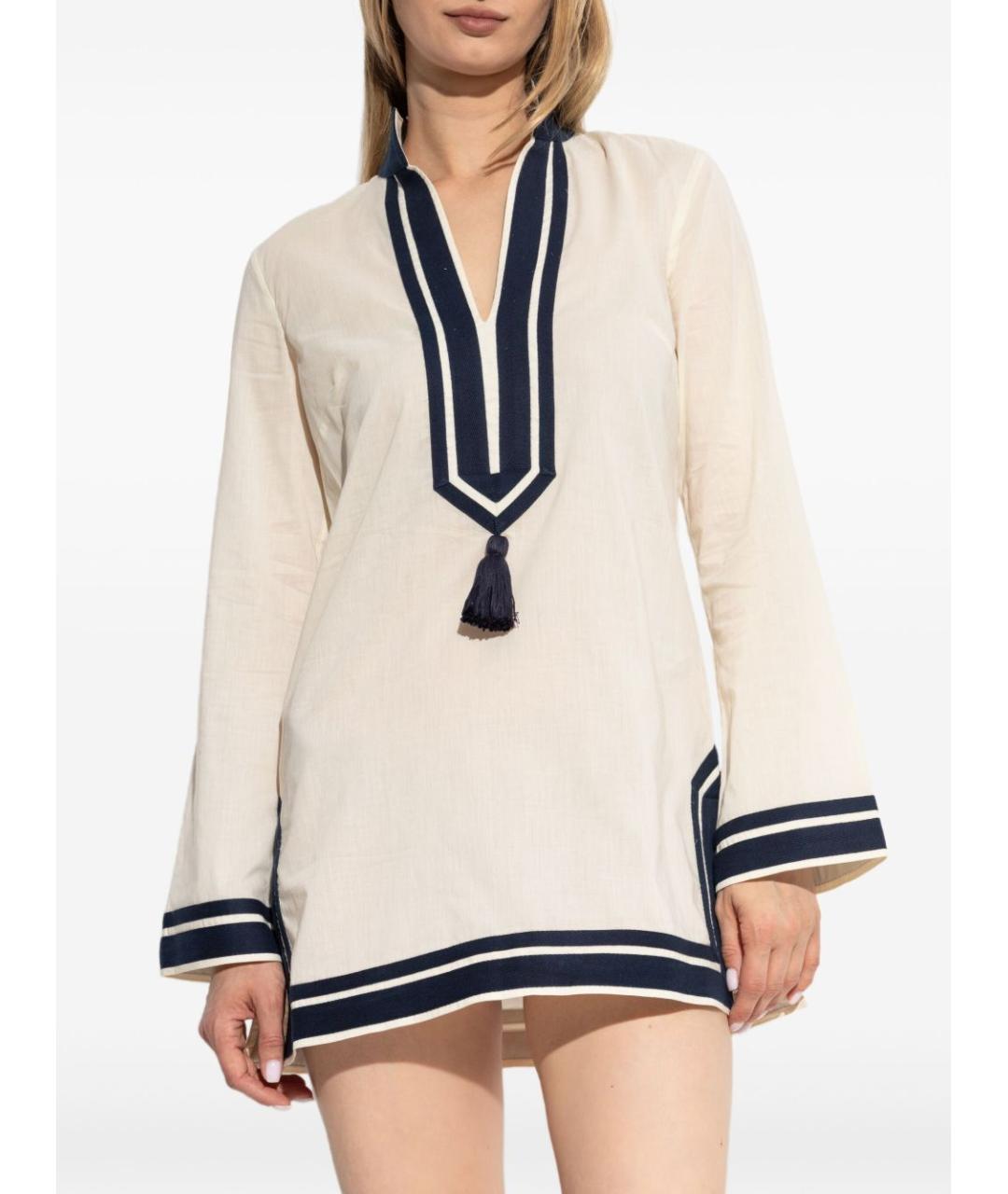 TORY BURCH Бежевое хлопковое платье, фото 3