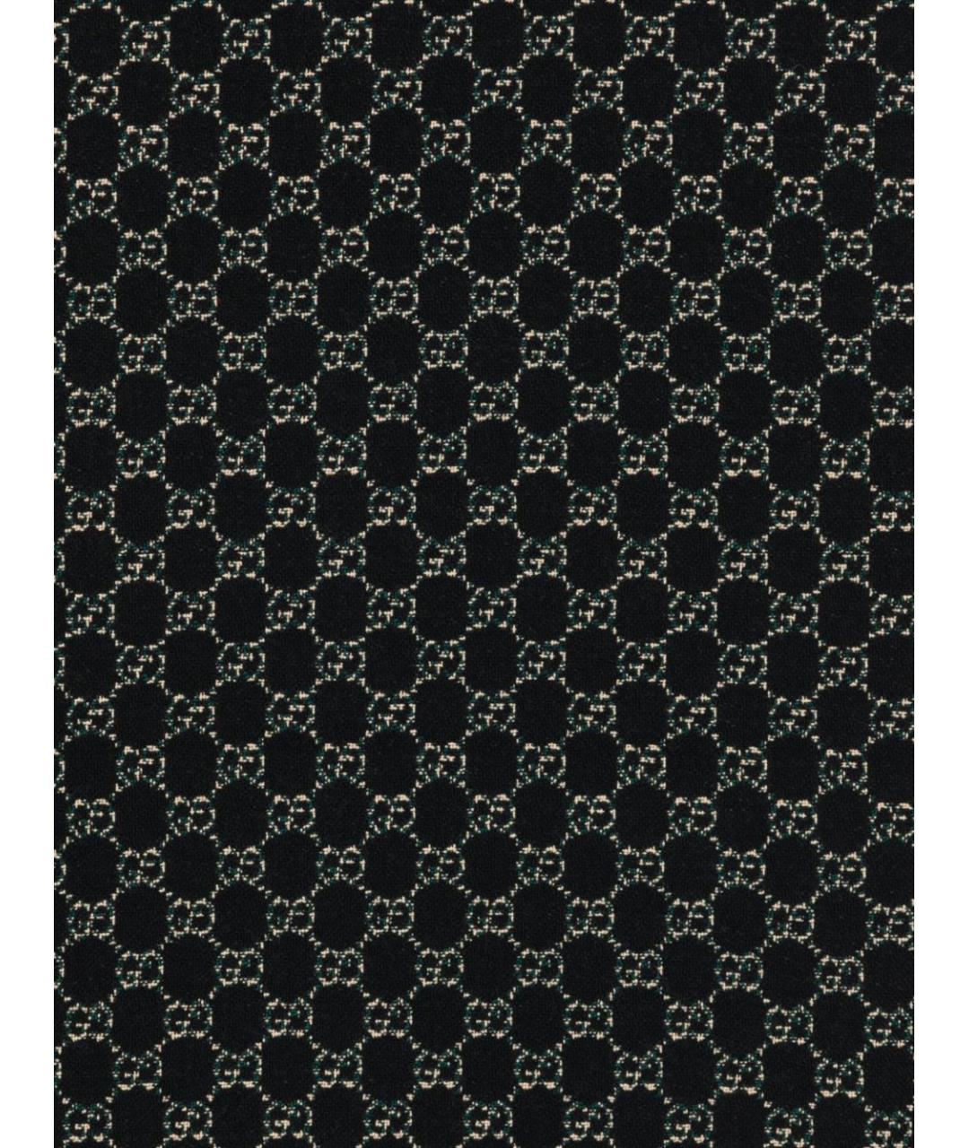 GUCCI Черный шерстяной шарф, фото 2