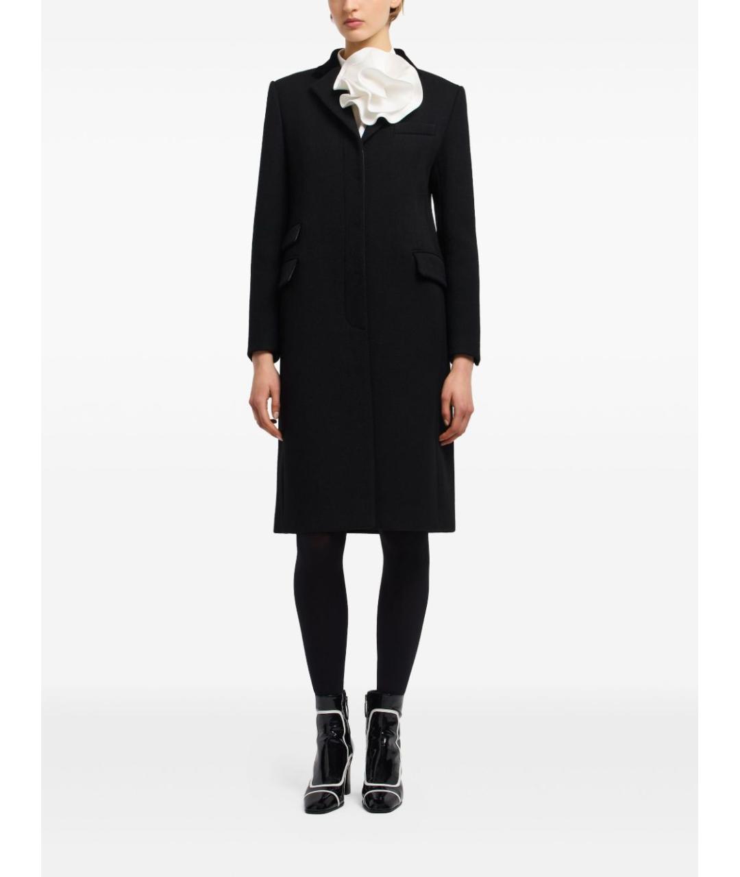 EMPORIO ARMANI Черное шерстяное пальто, фото 4
