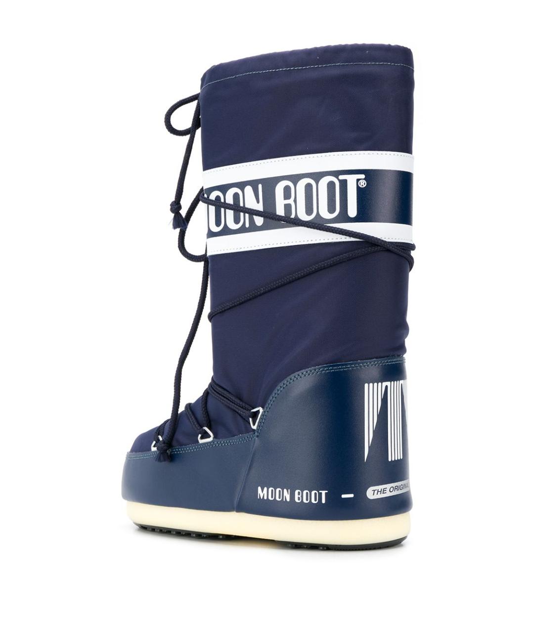 MOON BOOT Синие синтетические высокие ботинки, фото 3