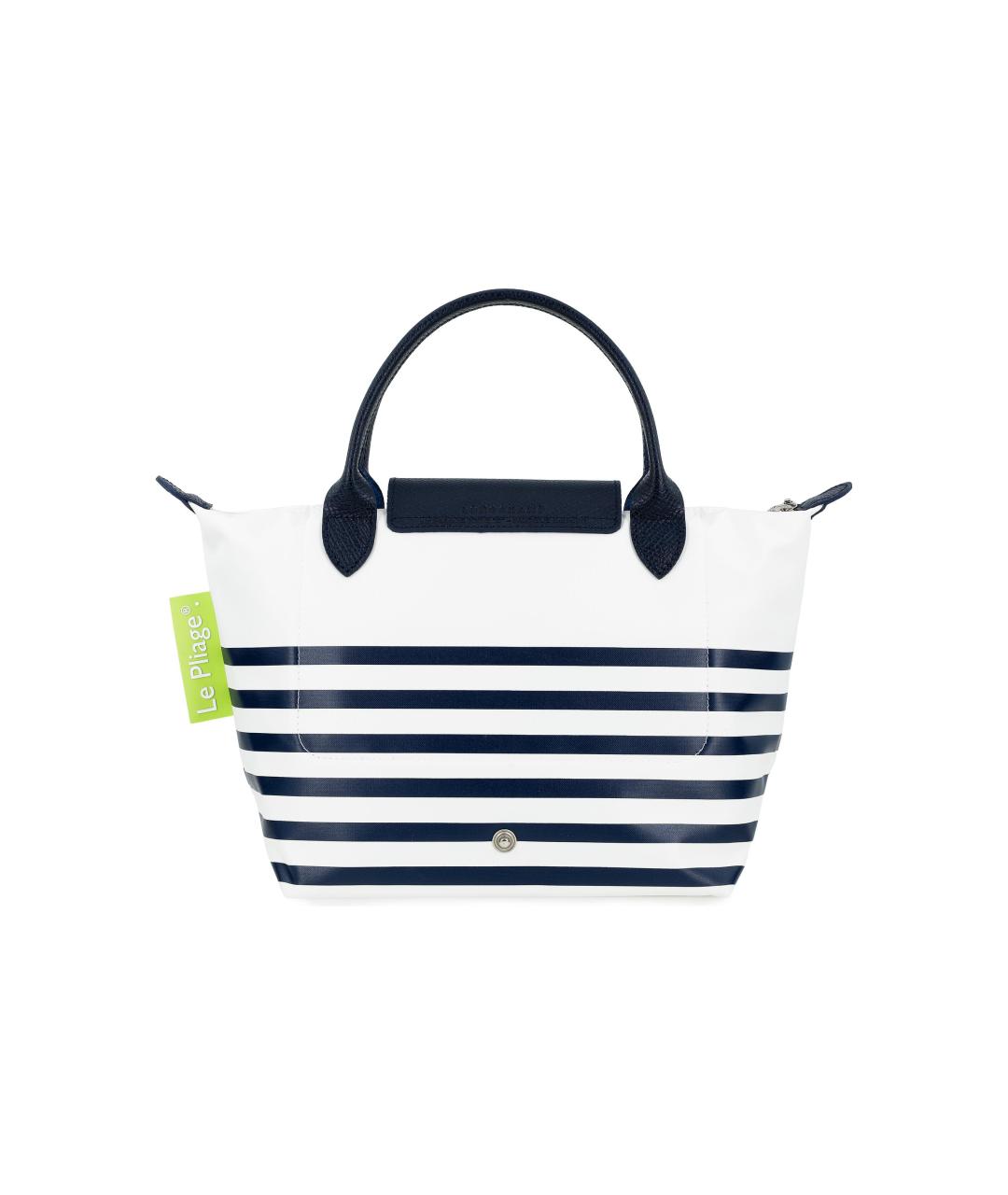 LONGCHAMP Темно-синяя тканевая сумка с короткими ручками, фото 3