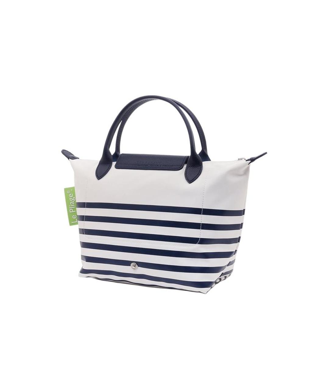 LONGCHAMP Темно-синяя тканевая сумка с короткими ручками, фото 5