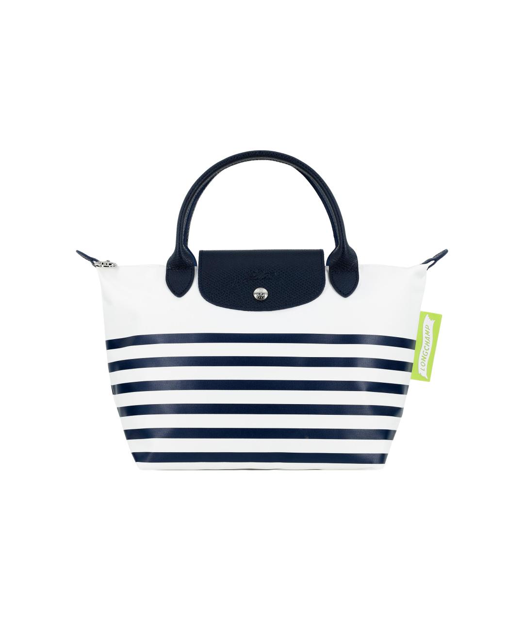 LONGCHAMP Темно-синяя тканевая сумка с короткими ручками, фото 1