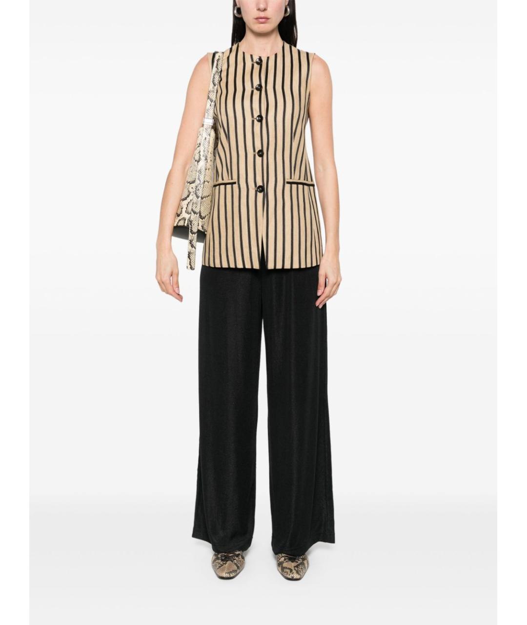 EMPORIO ARMANI Черные полиамидовые брюки широкие, фото 4