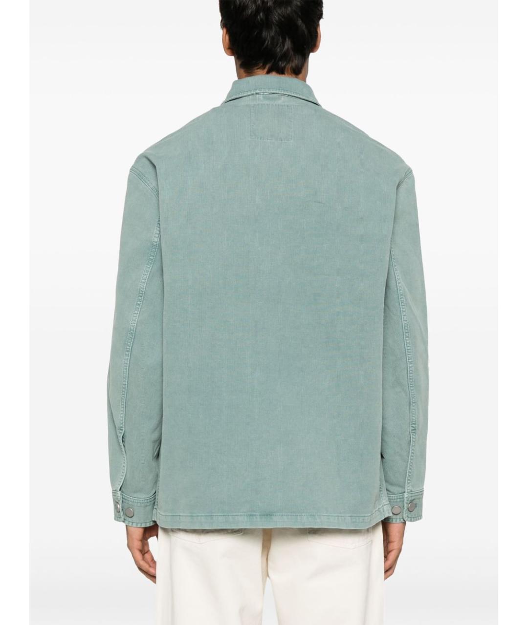 EMPORIO ARMANI Бирюзовая хлопковая куртка, фото 3