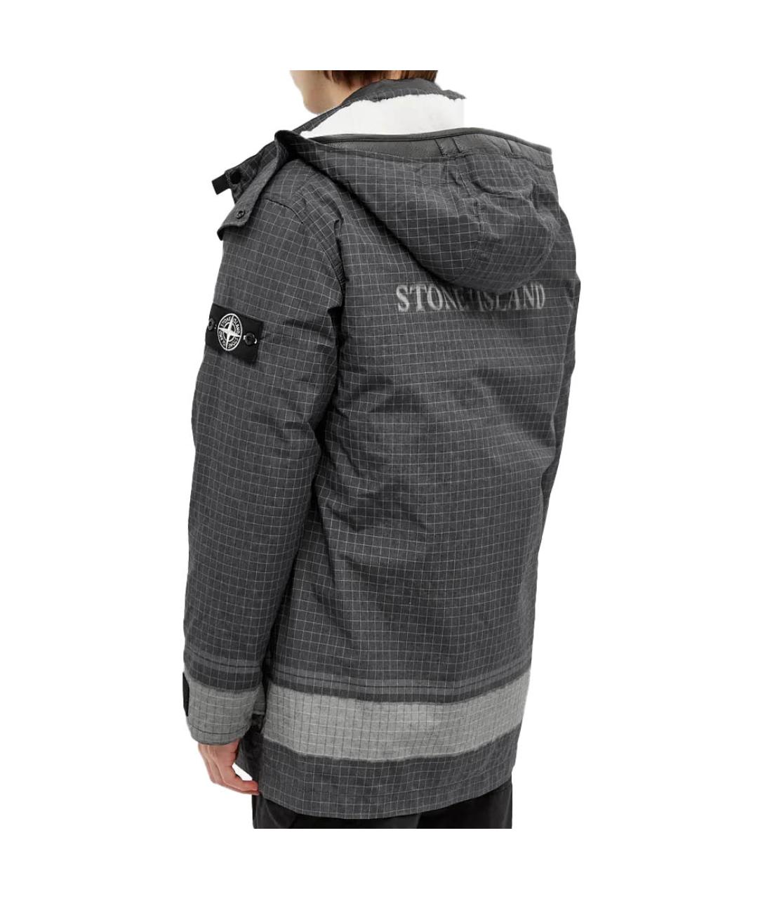 STONE ISLAND Черный пуховик, фото 4
