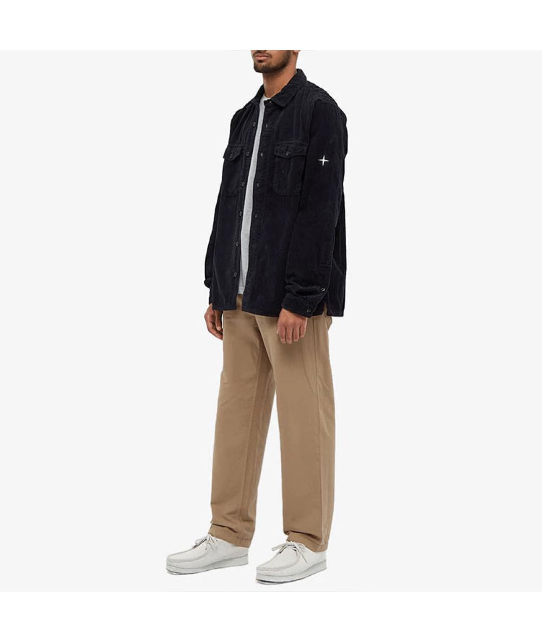 STONE ISLAND Темно-синяя классическая рубашка, фото 4