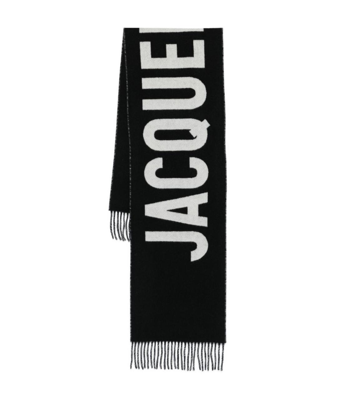 JACQUEMUS Черный шерстяной шарф, фото 1