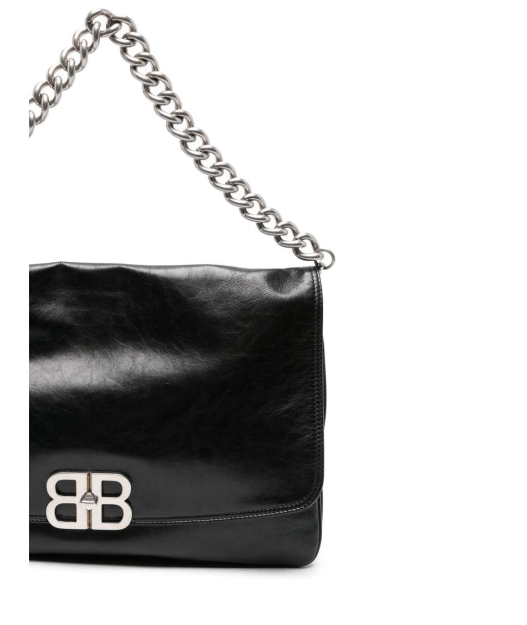 BALENCIAGA Черная кожаная сумка через плечо, фото 3