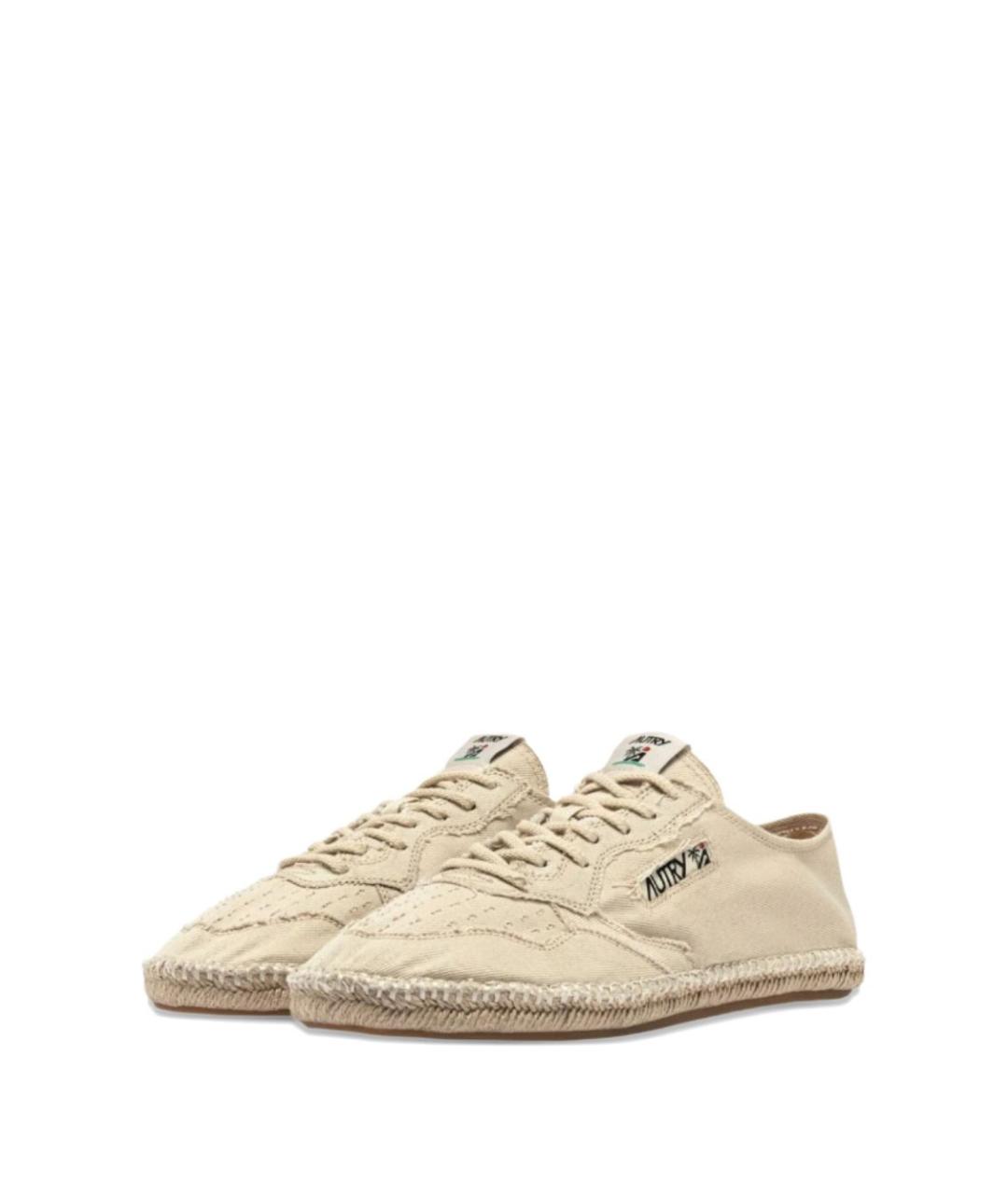 AUTRY Бежевые текстильные кеды, фото 3