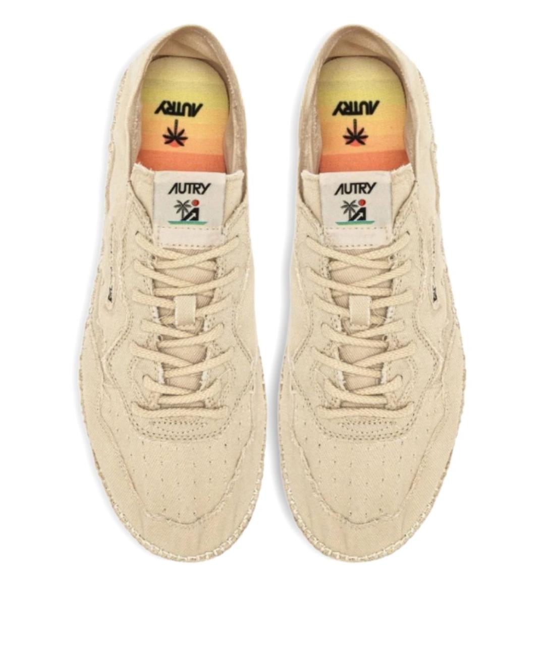 AUTRY Бежевые текстильные кеды, фото 2