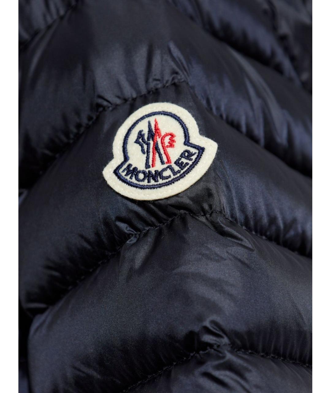 MONCLER Синий полиамидовый пуховик, фото 3