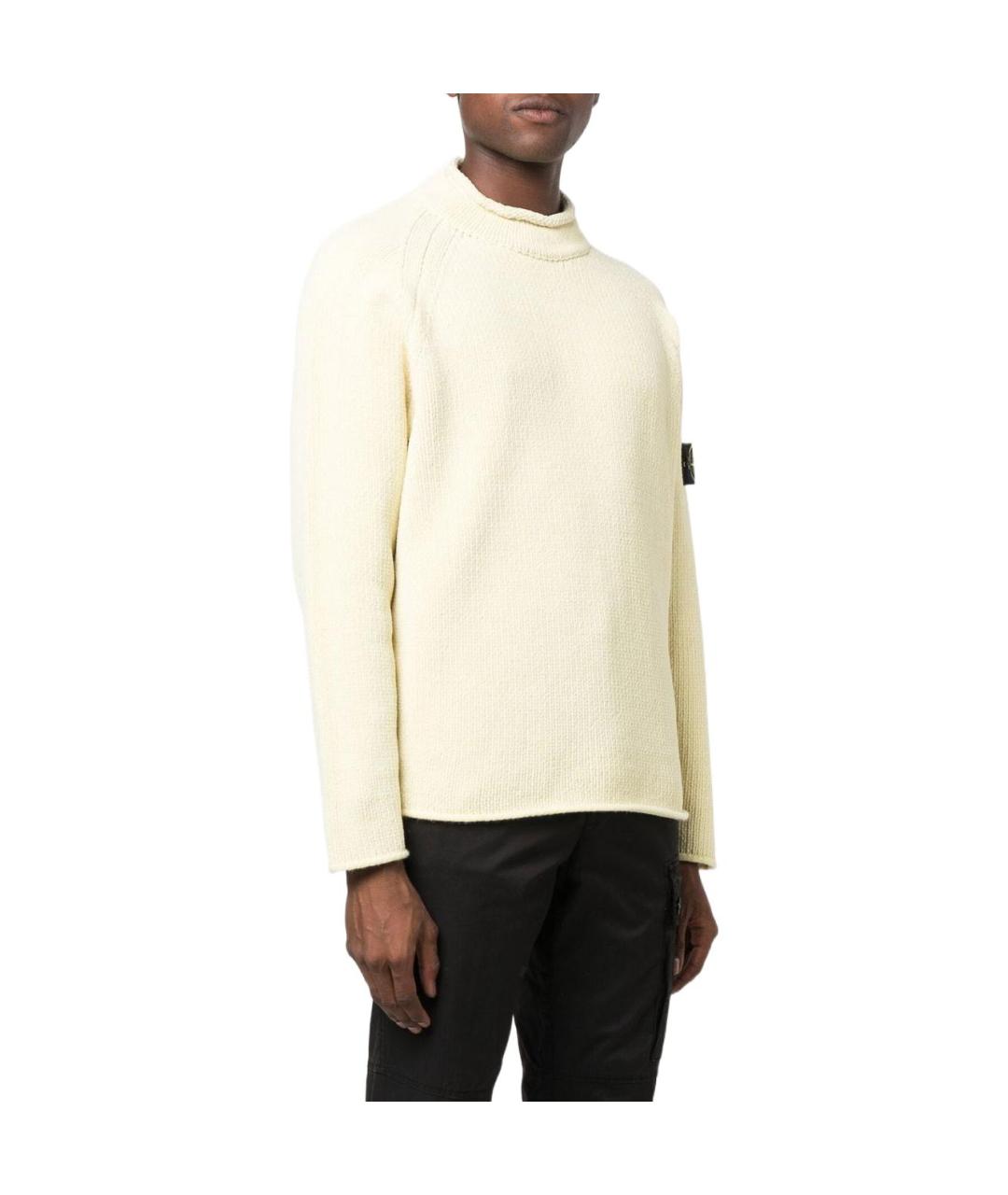 STONE ISLAND Бежевый джемпер / свитер, фото 4