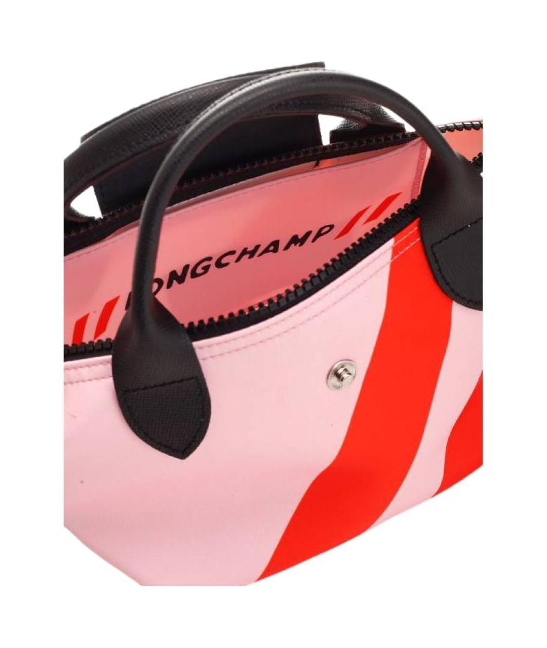LONGCHAMP Розовая тканевая сумка с короткими ручками, фото 3