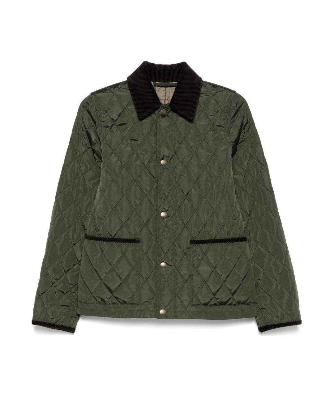 BURBERRY Зеленая хлопковая куртка, фото 1