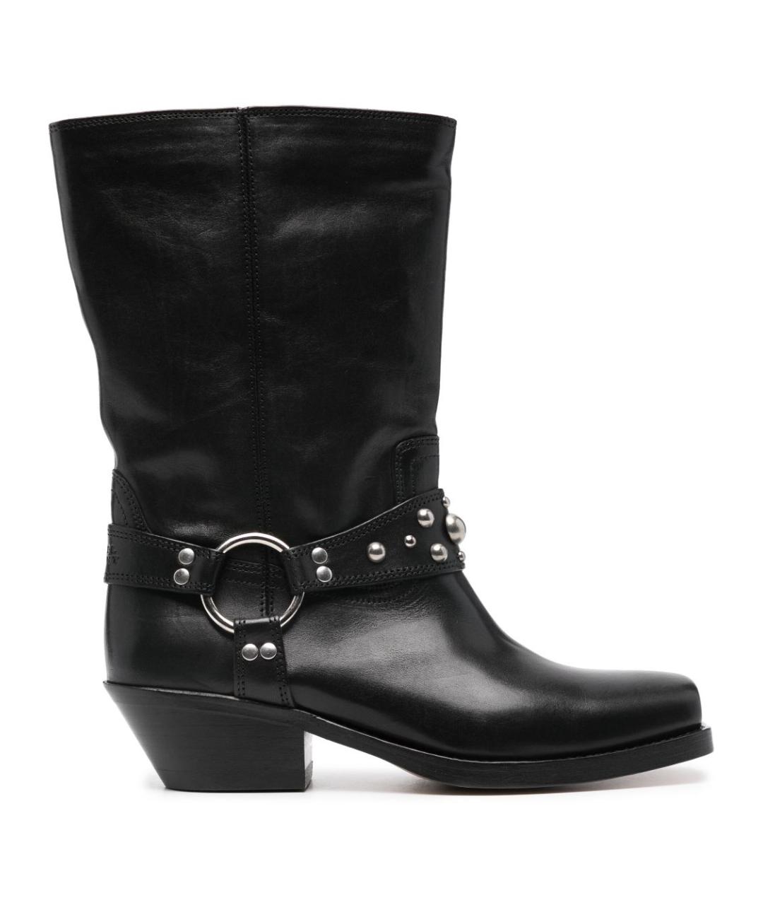ISABEL MARANT Черные кожаные сапоги, фото 1