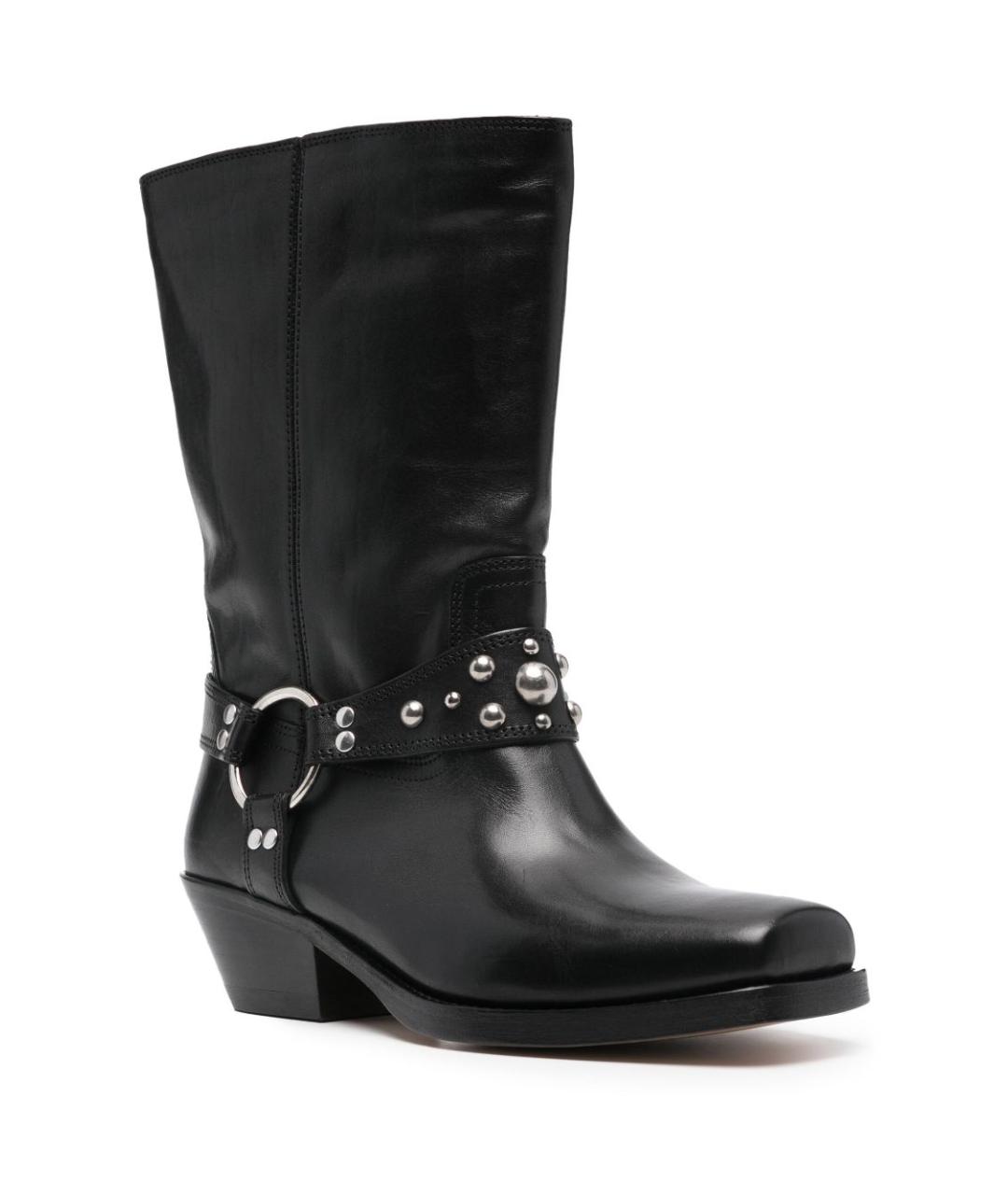 ISABEL MARANT Черные кожаные сапоги, фото 2