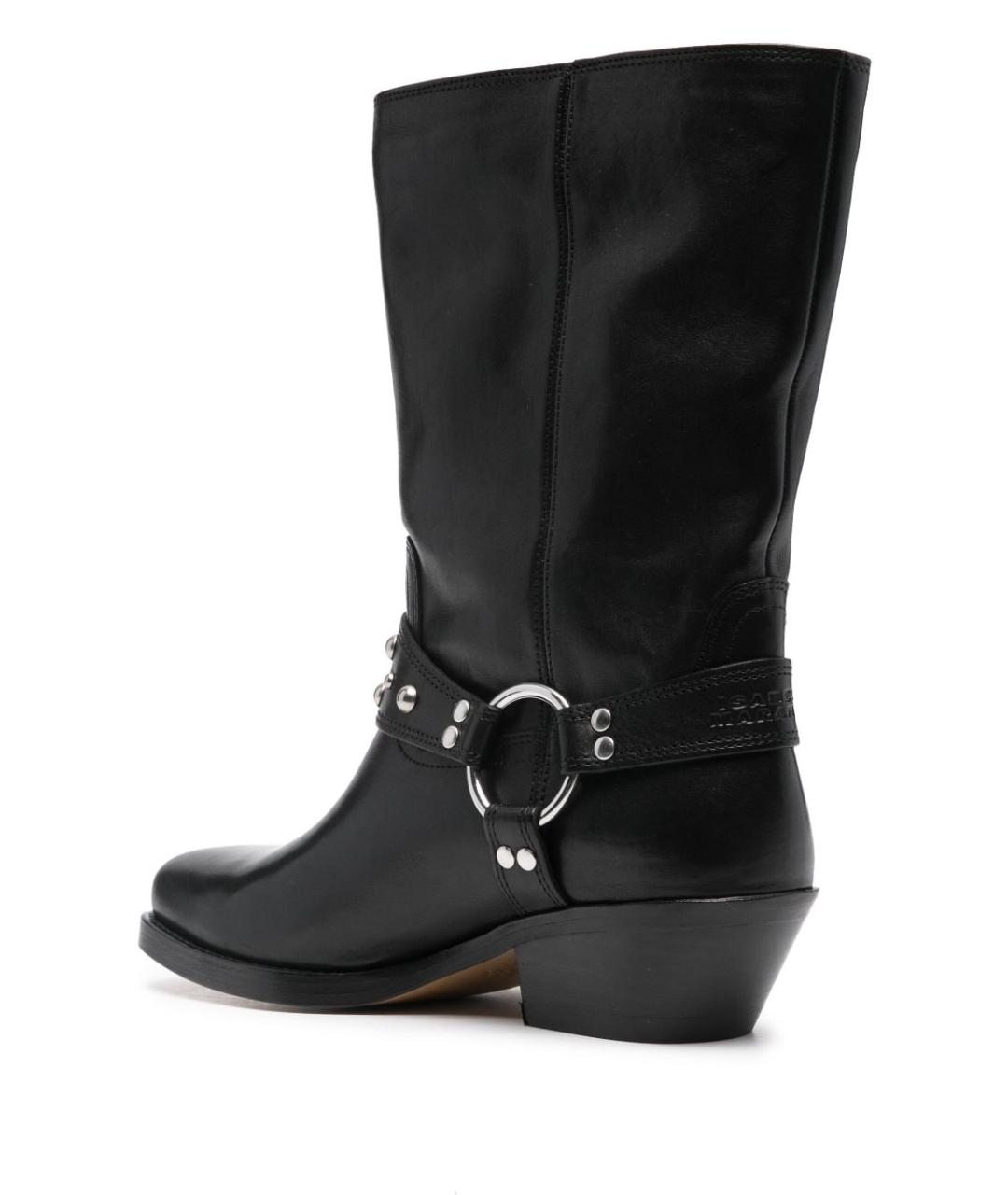 ISABEL MARANT Черные кожаные сапоги, фото 3